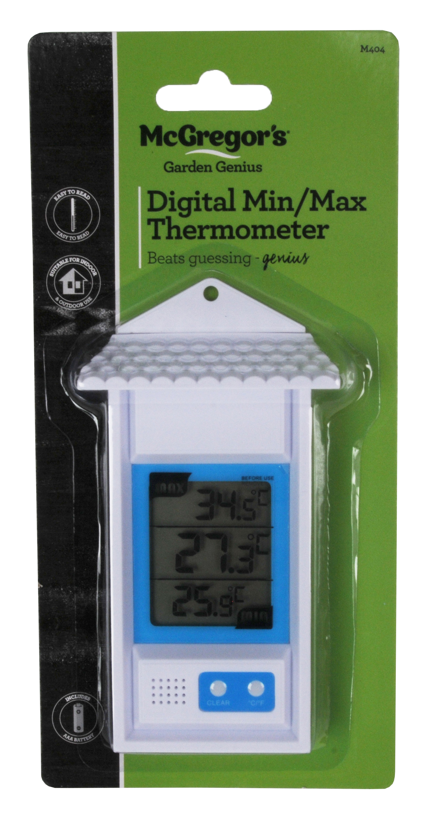 Min-Max Thermometer, Digital, Mercury Free